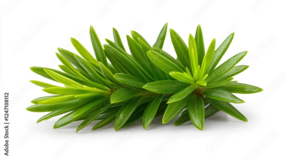 Fototapeta premium Lush Green Succulent Plant on White Background. Generative AI