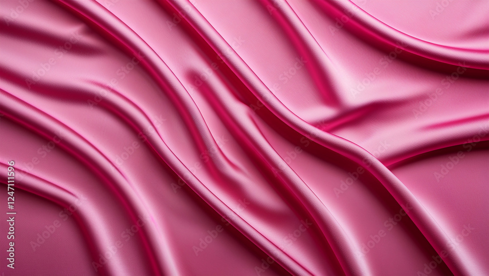 Obraz premium Saturated Pink silk satin background - smooth, elegant folds and evenly lit