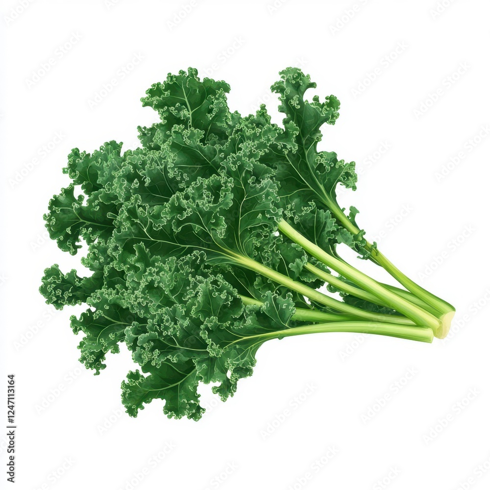 Fresh Leafy Kale Vector Illustration Fresh Leafy Kale Vector Illustration