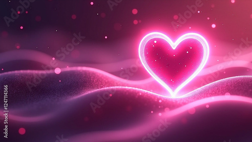 Abstract fractal Valentine background