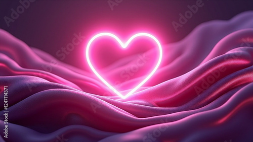 Abstract fractal Valentine background