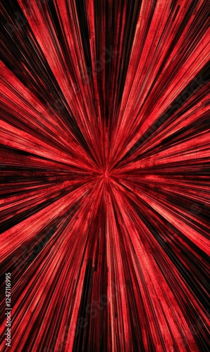 This abstract red and black burst design creates a dynamic visual experience full of energy and movement.