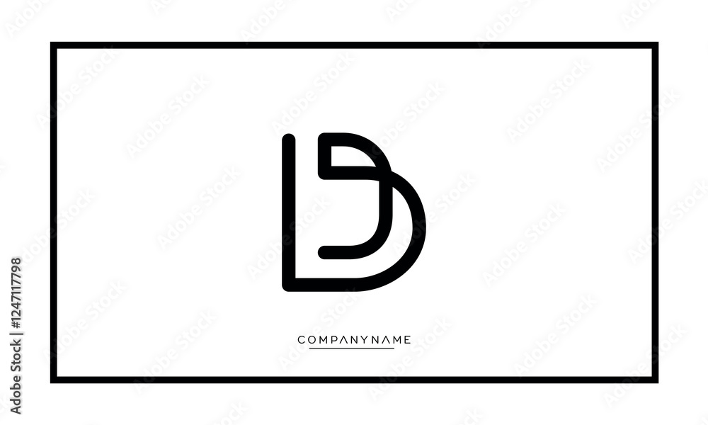 Alphabet letter D or DD vector logo icon Alphabet letter D or DD vector logo icon