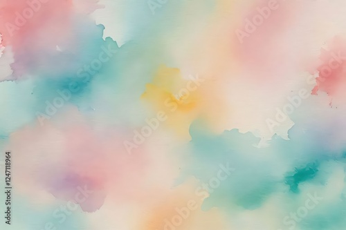 Abstract Watercolor Background Pastel Colors