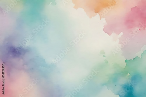 Abstract Watercolor Background Pastel Colors