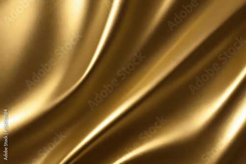 Close Up Of Draped Gold Fabric