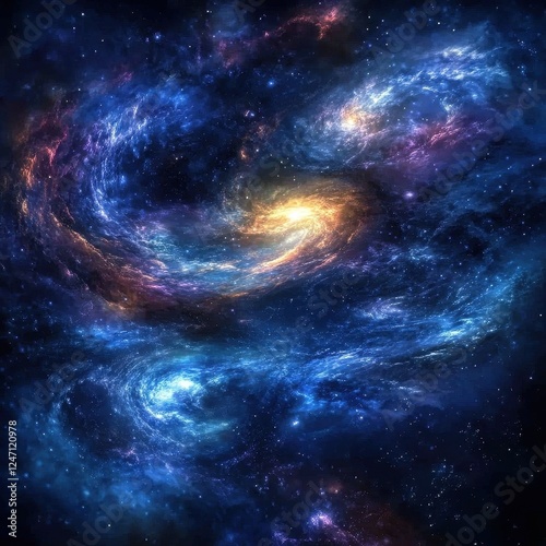 Celestial Swirls A Cosmic Nebula Dance
