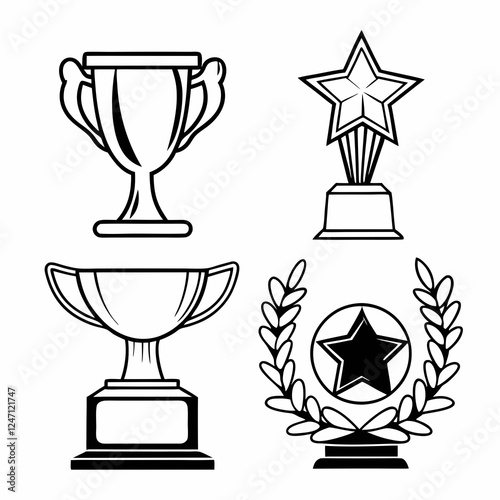 gold trophy cup icon