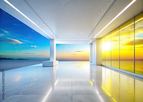 Modern Product Showcase - Clean White Floor  Infinite Horizon