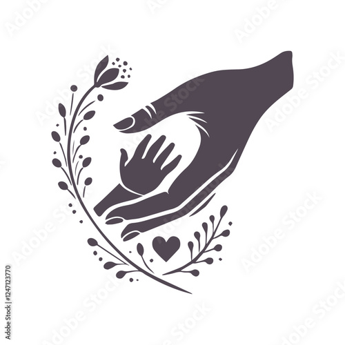 Mother's Day Silhouette Vector Design Illustration