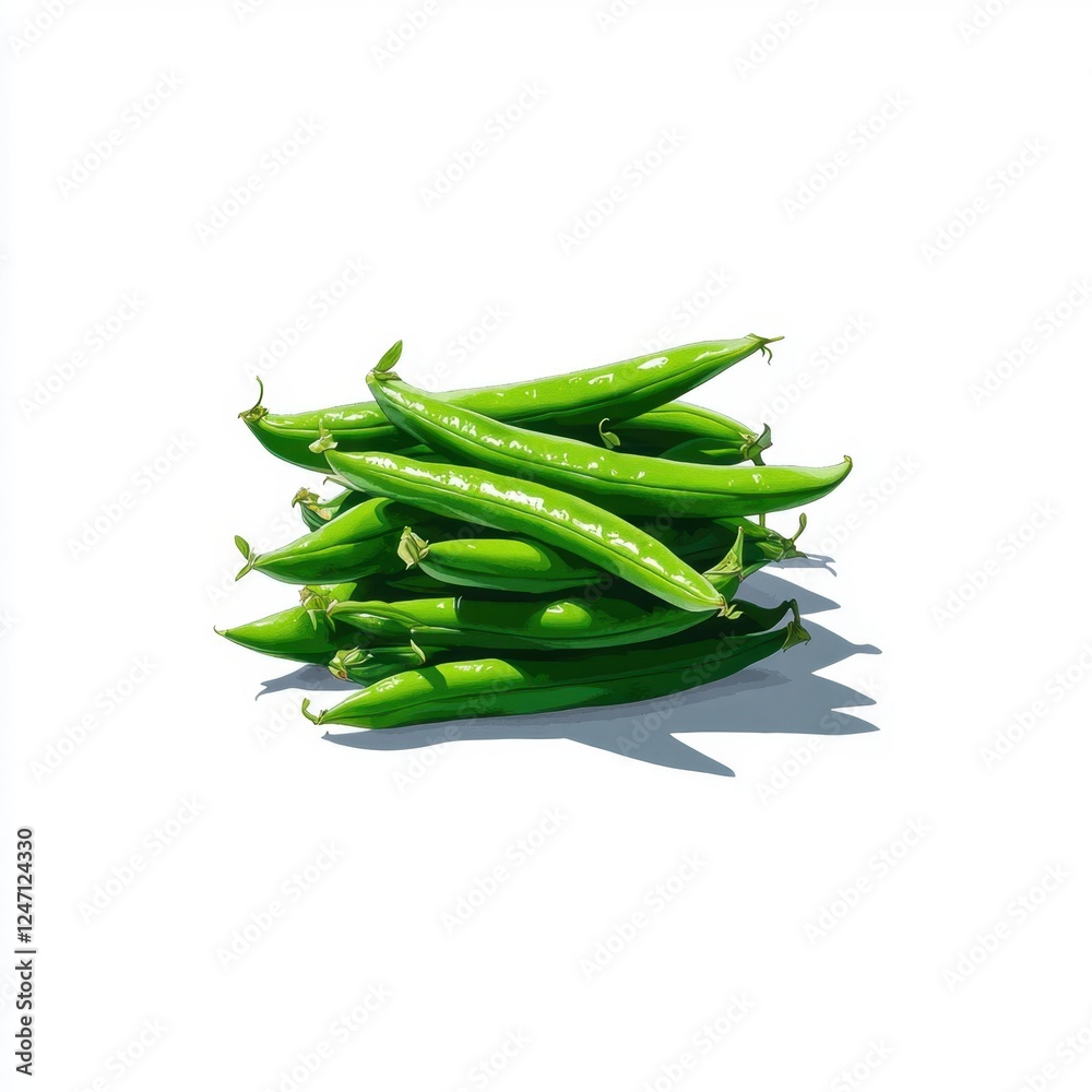 Fresh Sugar Snap Peas in Natural Green Pods Fresh Sugar Snap Peas in Natural Green Pods