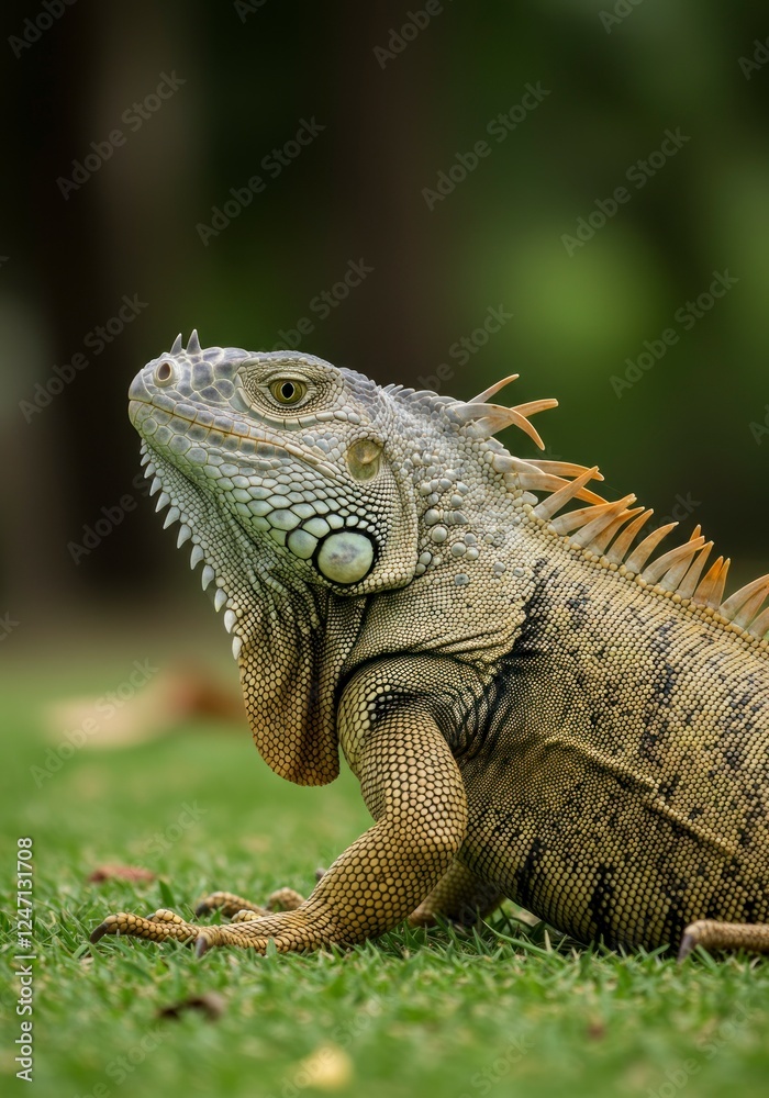 Iguana in the wild nature. Iguana lizard Iguana in the wild nature. Iguana lizard
