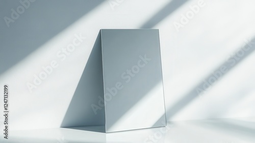 image of a sleek, contemporary mirror on a white surface, perfect for home accessories or interior design marketing.