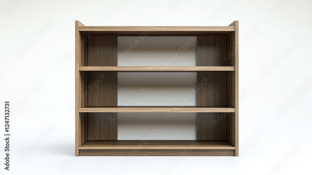 Isolated shot of a modern bookshelf on a clean white background, perfect for home furniture or storage solutions. Isolated shot of a modern bookshelf on a clean white background, perfect for home furniture or storage solutions.