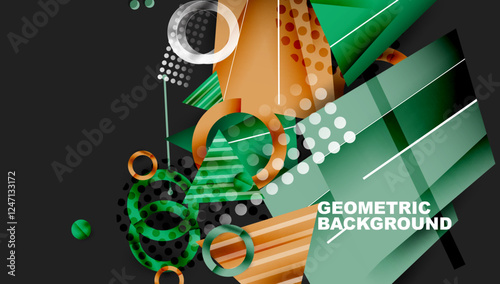 Abstract background geometric design with colorful gradients