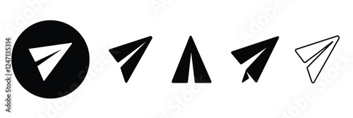 Set of Paper airplane icon collection. Paper plane, Send, submit, plane, airplane symbol. Vector Illustration.