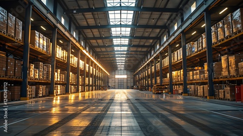 A logistics hub bustling with activity as parcels are sorted and dispatched