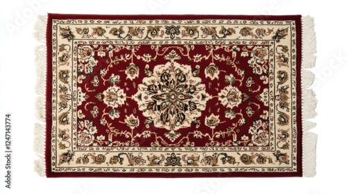 Isolated image of a stylish rug on a white background, great for promoting home decor or textiles.