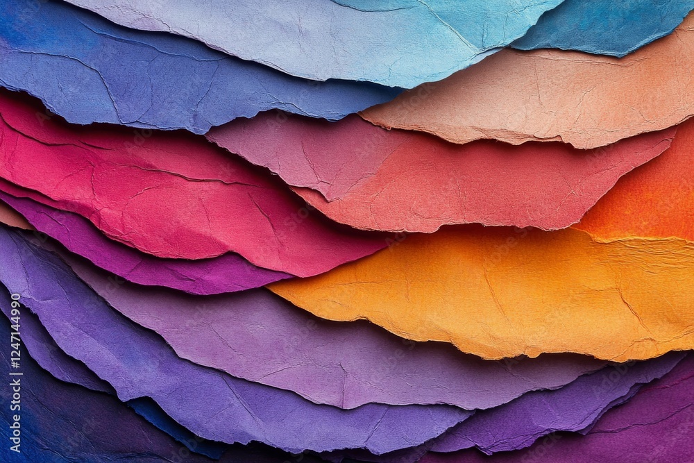 custom made wallpaper toronto digitalVibrant layers of textured paper in various colors arranged artistically on a flat surface