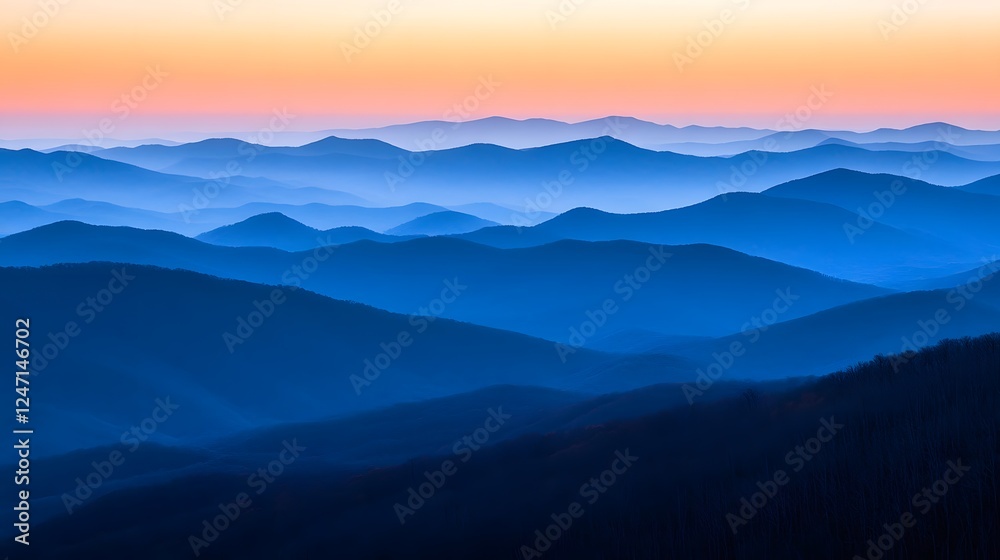 Obraz premium A panoramic view of the alpine mountains at sunrise