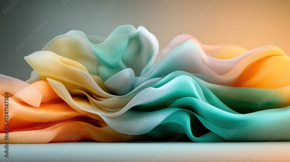 A futuristic abstract texture featuring overlapping translucent organic shapes A futuristic abstract texture featuring overlapping translucent organic shapes