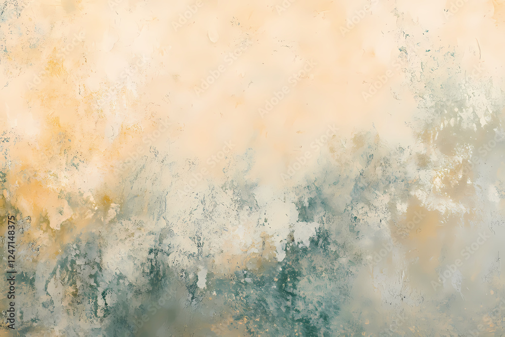 Obraz premium Abstract background with green and beige marble pattern, acrylic painting