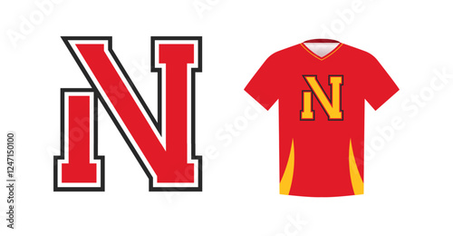 Outlined bold letter Z for varsity, college or school athletic jersey. Sport team identity, merchandise branding, national league competition wear. Vector logo