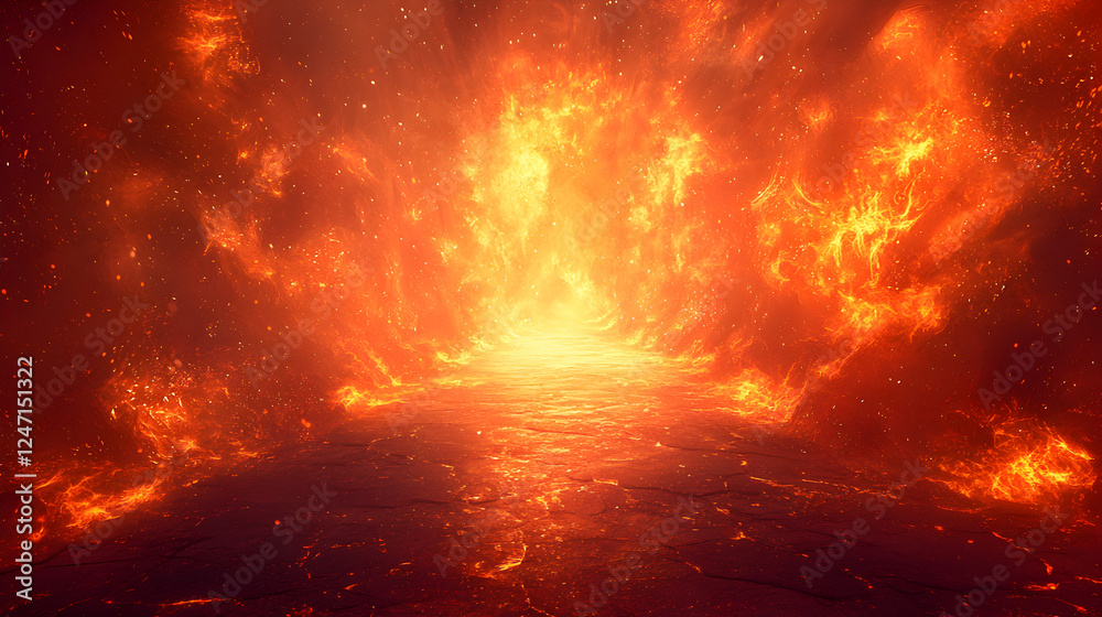 Dramatic Lava Eruption: Exploring the Intense Glow of Molten Landscape and Atmospheric Phenomenon with Fiery Colors and Dynamic Motion in Nature’s Spectacular Geological Scene Dramatic Lava Eruption: Exploring the Intense Glow of Molten Landscape and Atmospheric Phenomenon with Fiery Colors and Dynamic Motion in Nature’s Spectacular Geological Scene