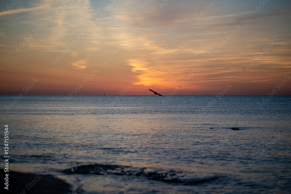beautiful seascape with bright horizon beautiful seascape with bright horizon