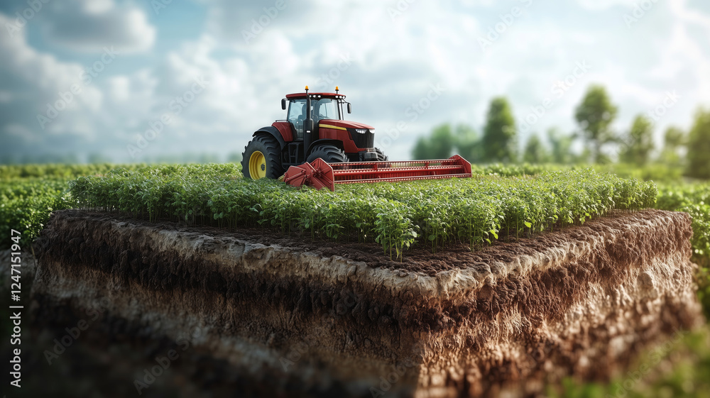 Obraz premium Innovative ultra-modern homepage design showcasing agriculture and technology