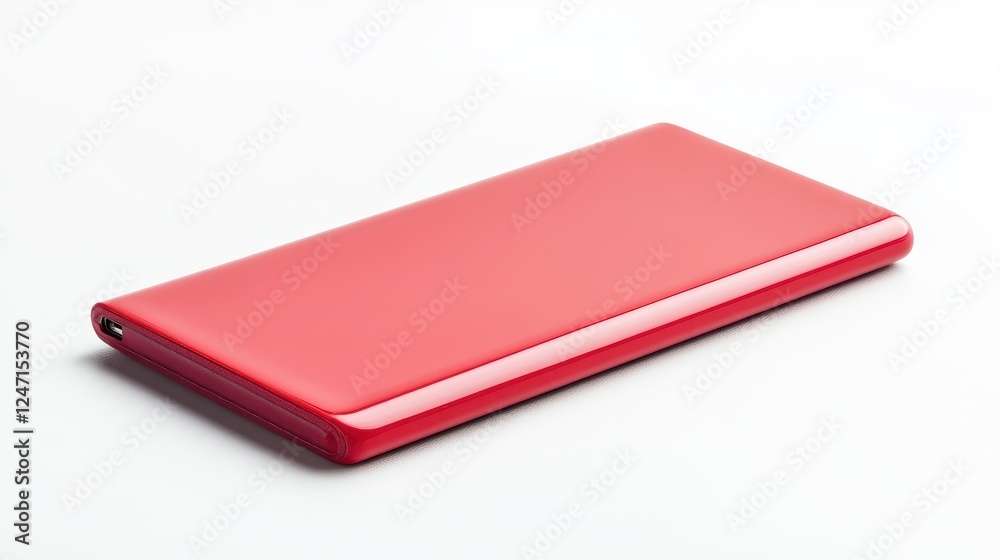 A single power bank isolated on a clean white background, ideal for mobile accessories and tech gadgets. A single power bank isolated on a clean white background, ideal for mobile accessories and tech gadgets.