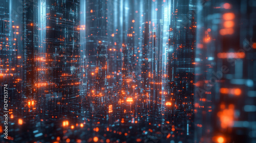 Wallpaper Mural A visualization of artificial intelligence, machine learning, deep learning, modern computing technologies, and the Internet of Things Torontodigital.ca