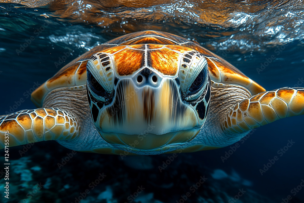 Obraz premium sea turtle on the water