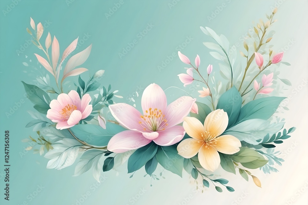 Design Vorlage Hintergrund Grafik Präsentation - Frühlingsblumen Design Vorlage Hintergrund Grafik Präsentation - Frühlingsblumen