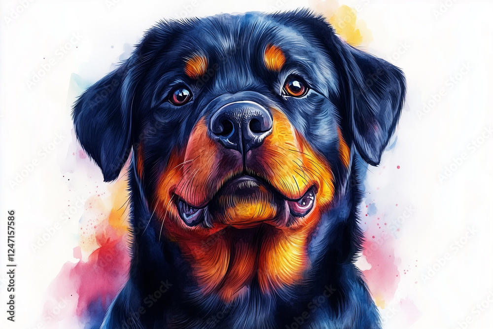 portrait of a watercolour dog portrait of a watercolour dog