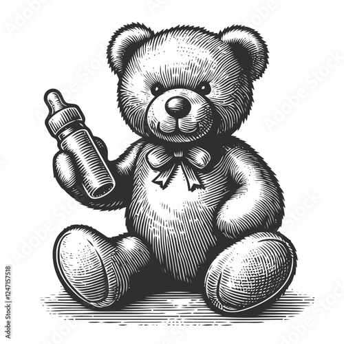 teddy bear on white background