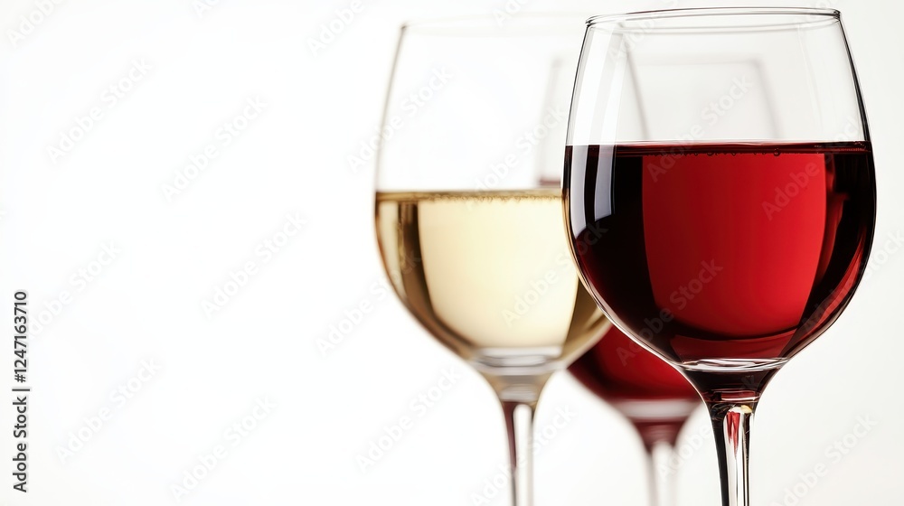 Isolated image of a set of wine glasses on a white surface, great for promoting wine or party accessories. Isolated image of a set of wine glasses on a white surface, great for promoting wine or party accessories.