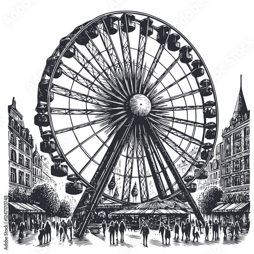 ferris wheel in the city