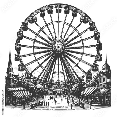 ferris wheel in the city