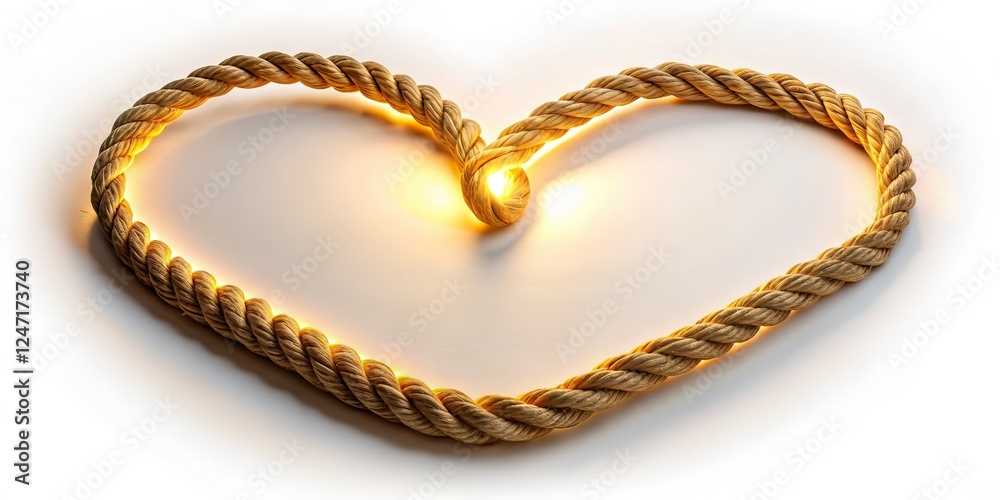 Romantic Rope Heart Night Photography AI Art Romantic Rope Heart Night Photography AI Art