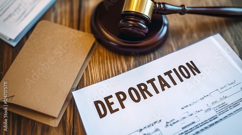 This image is ideal for use in legal, immigration, and government-related articles, news, or social media discussions about deportation policies, human rights, and legal consequences.