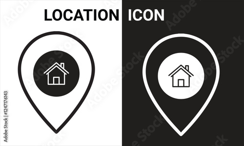 Pin location icon. Icon for design. Easily editable. EPS 10