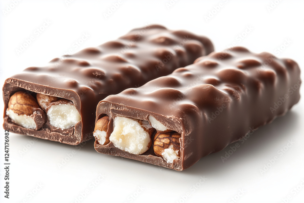 chocolate bar with nuts isolated chocolate bar with nuts isolated