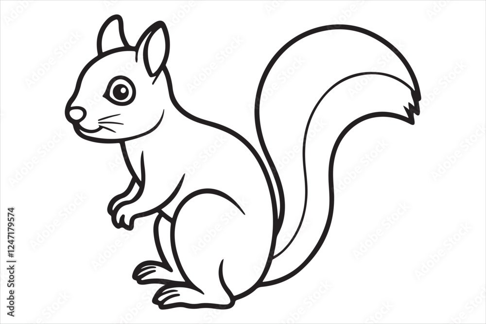 Squirrel vector on white background