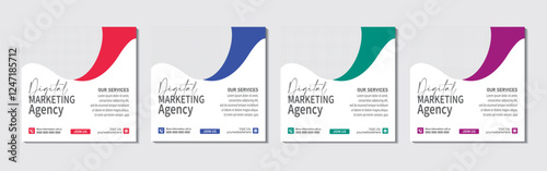 New digital marketing agency and corporate social media post template
