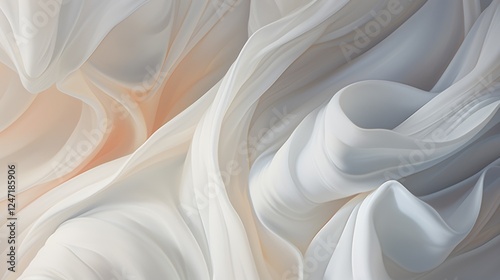 Light orange and white silk fabric background