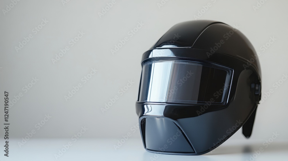 Fototapeta premium Isolated image of a welding mask on a white surface, great for promoting industrial safety products.