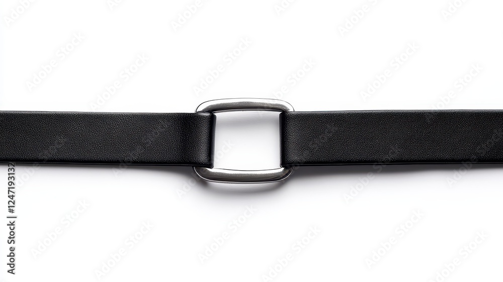 A single belt isolated on a white background, ideal for promoting fashion accessories. A single belt isolated on a white background, ideal for promoting fashion accessories.