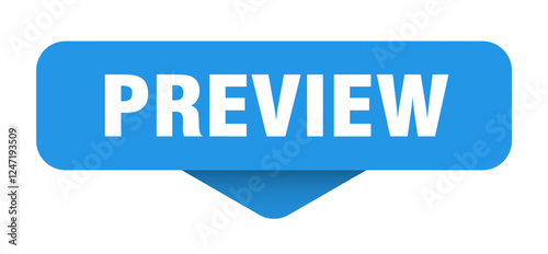 preview sticker. preview sign on transparent background