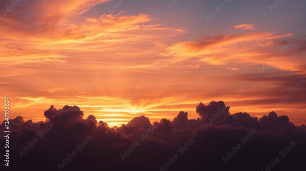 Obraz premium Sunset in the clouds.